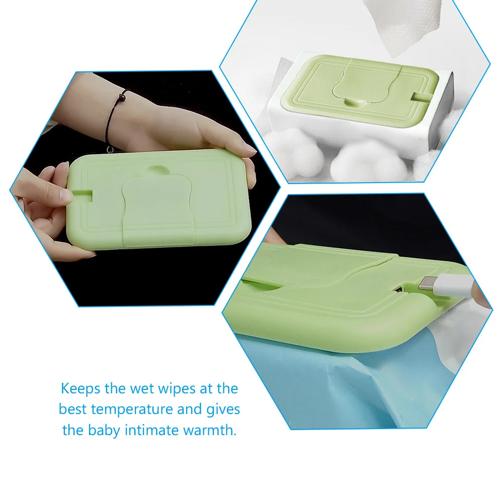 Dispensador de lenços umedecidos, suporte de tecido para bebê 24h, temperatura constante, calor macio para dispensador infantil