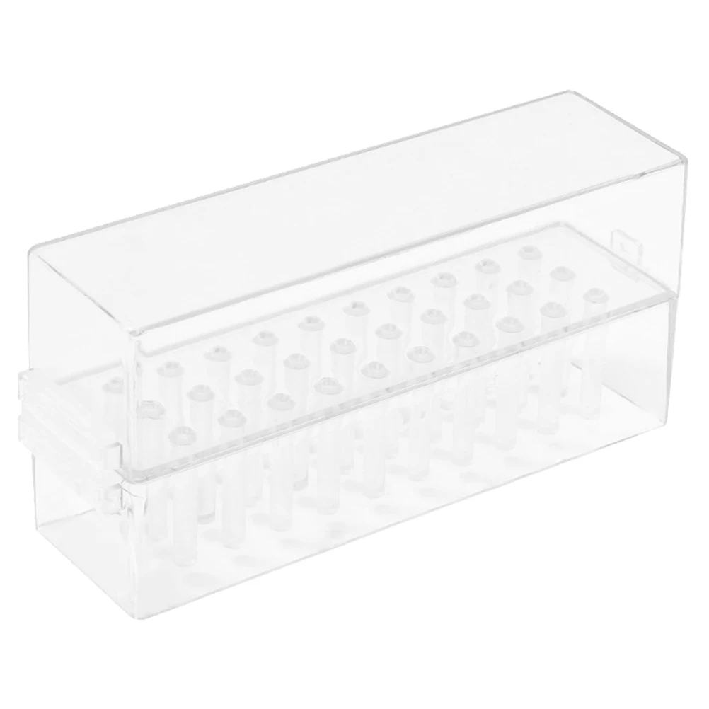 

Grinding Head Storage Box Nail Drill Bit Holder Transparent ABS Material Salon Home Use Manicure Organizer Nail Art Supplies