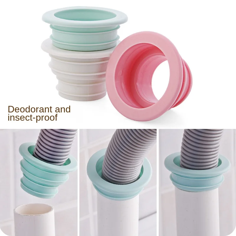 PP Insect Proof Anti-odor Sealing Cover Sewer Pipe Seal Ring Washing Machine Pipe Connector Floor Drain Plug Kitchen Bathroom