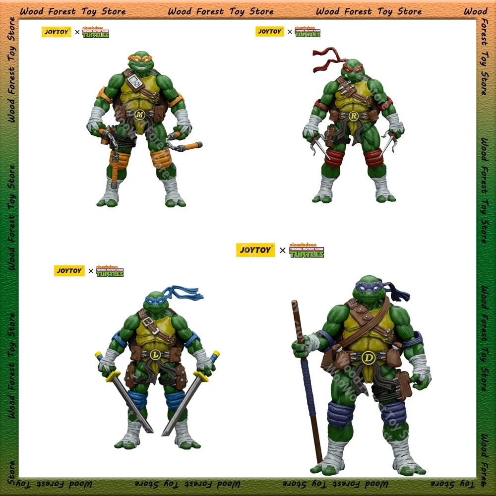 Original JOYTOY TMNT 1/18 Raphael Action Figures Leonardo Figurine GK Donatello Michelangelo Statue Collectible Model Toys Gifts