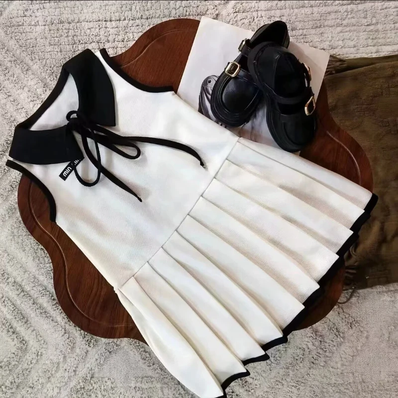 

2026 New Summer Girls Casual Chic Sleeveless Dress Kids Vest Style Soft Breathable Princess Daily Sundress