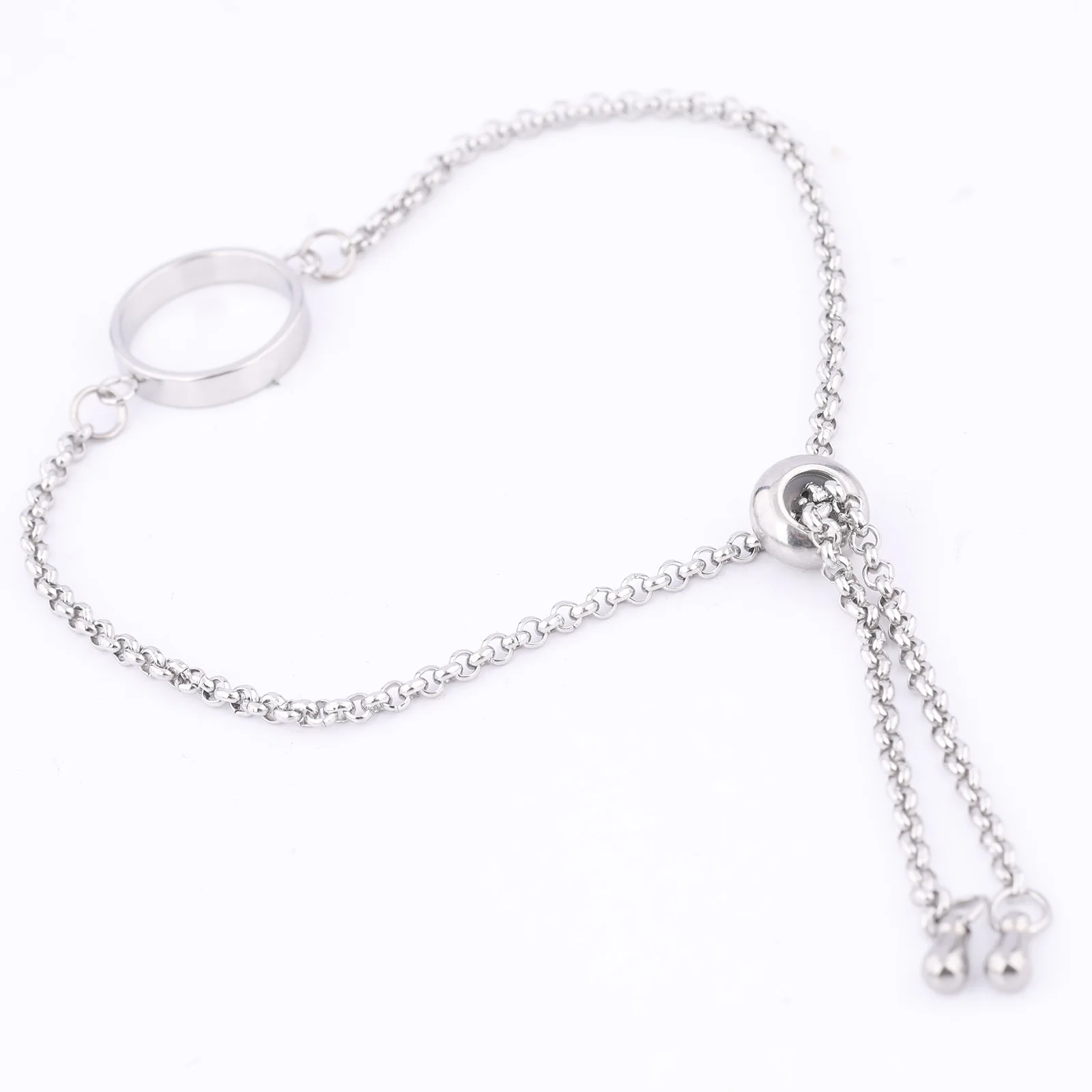 5pcs Stainless Steel 12mm 14mm 20mm Open Bezel Connector Blanks Diy Hollow Bracelet Base Frame For Resin Jewelry Making