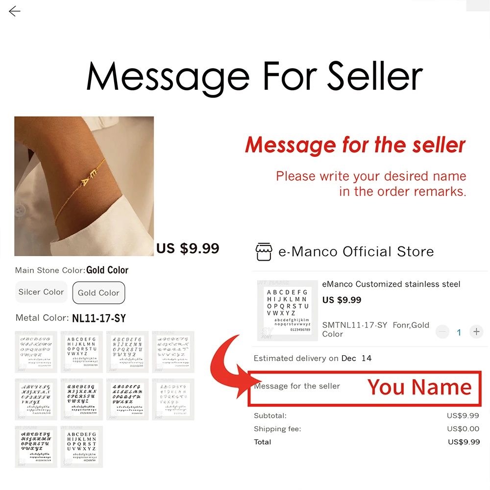 eManco Personalized Name Bracelet Women Girls Stainless Steel Chain Letter Customized Charm Bracelets Unique Custom Jewelry Gift
