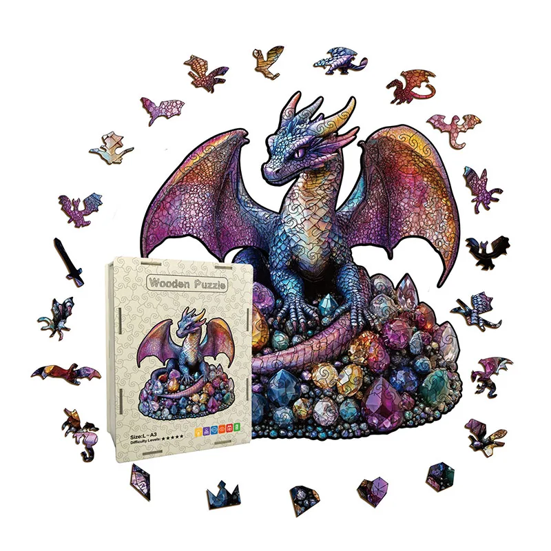 

142/209 шт. деревянный пазл с драконом, головоломка неправильной формы, игра для снятия стресса, подарки на день рождения, забавные развивающие игрушки