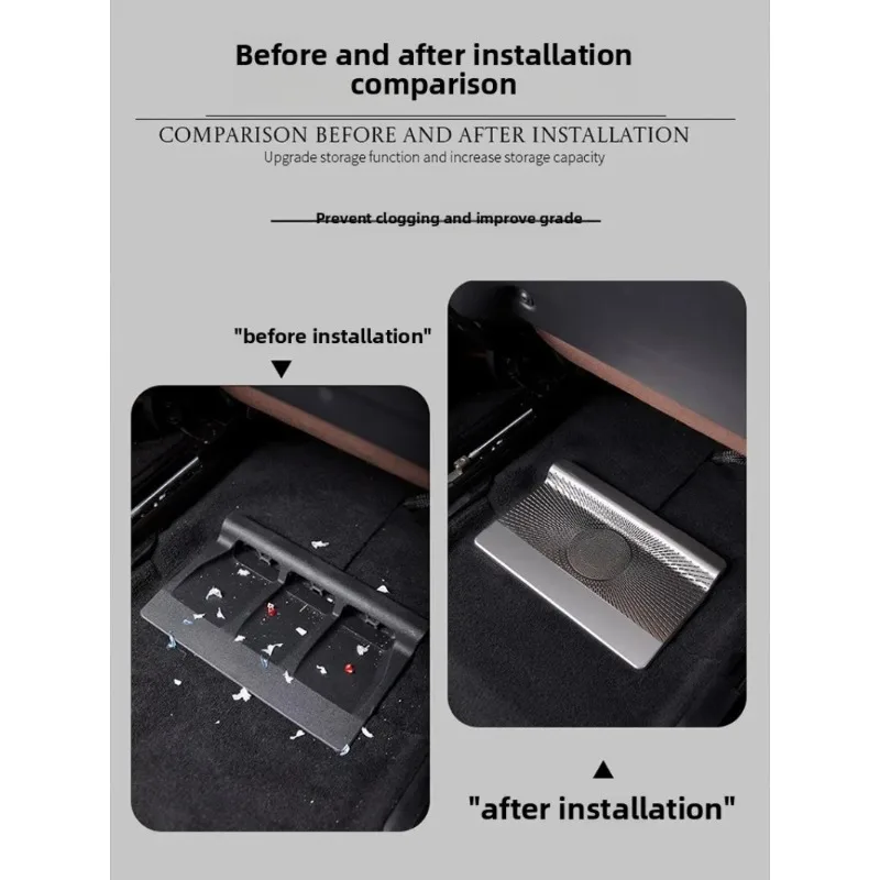 

For Mercedes-Benz GLE/GLS modified under-seat air outlet protection cover Rear seat dust cover Critical Interior Accessories