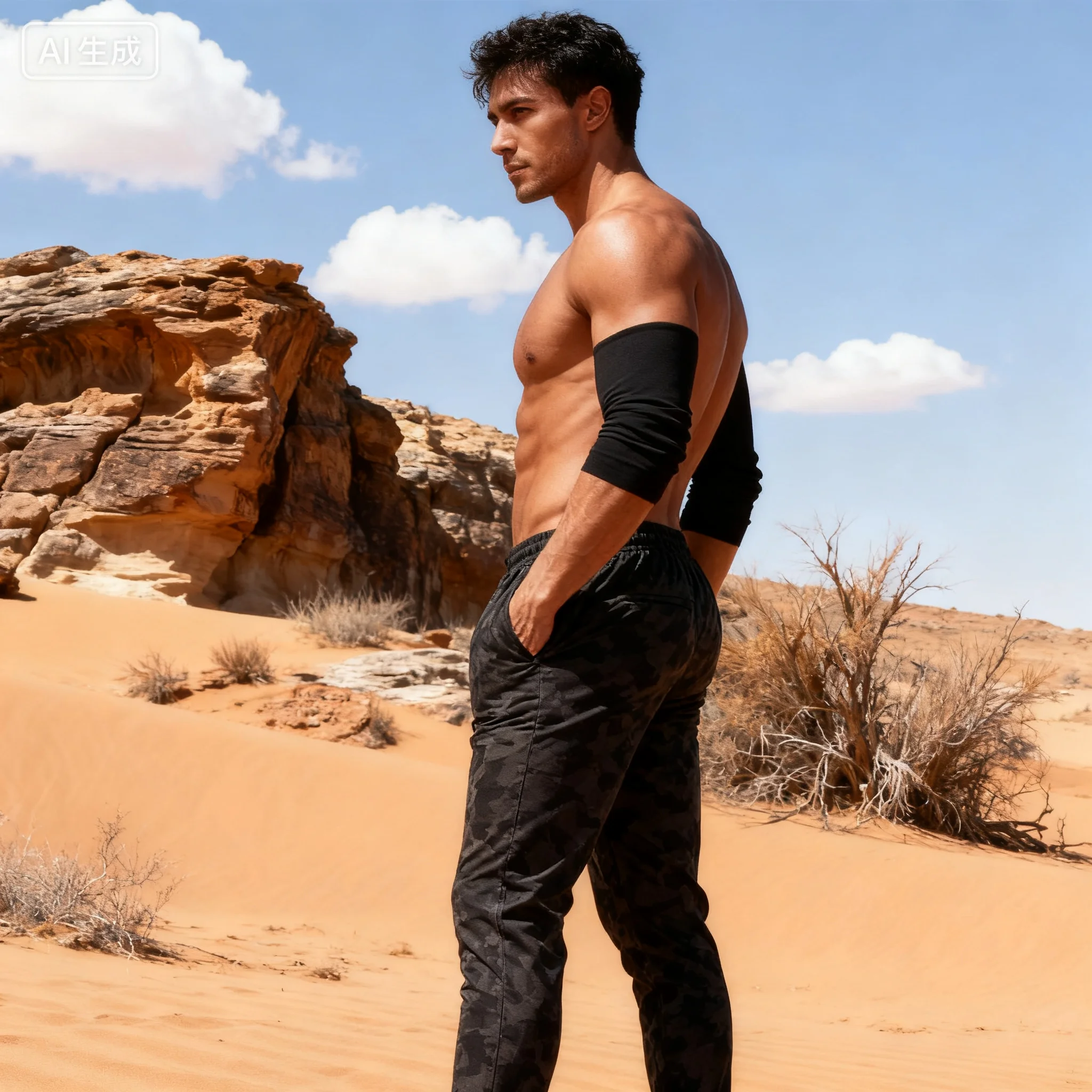 

Men's Quick-Dry Stretch Pants Lightweight Breathable Daily Casual Spring Autumn Elastic Waist Straight-Leg Versatile Trousers