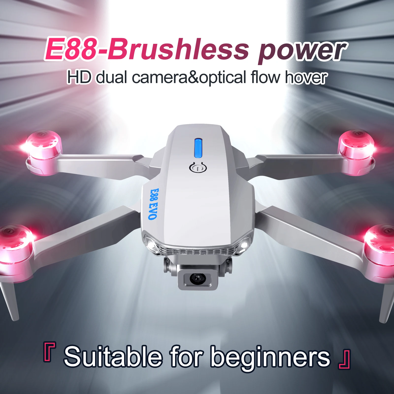 E88 Pro Drone 5G WiFi FPV Brushless Motor Return 4K HD Dual Camera Optical Flow Localization RC Quadcopter Drone Toys