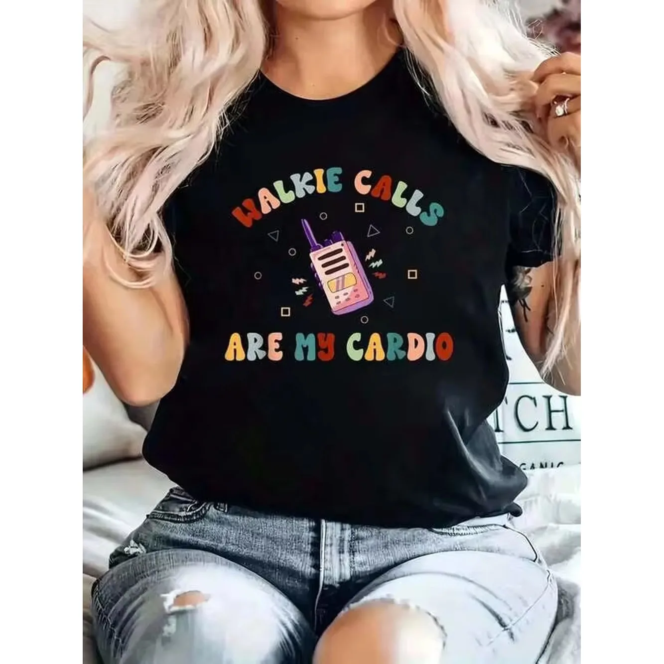 Walkie Calls Are My Cardio Special Education Teacher School T-Shirt