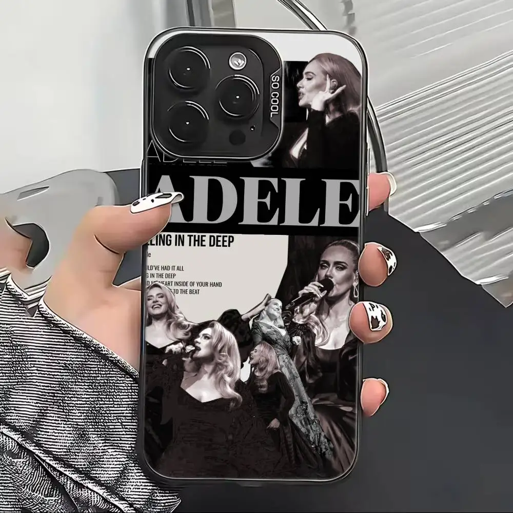 Singer A-Adele Phone Case For iPhone 17,16,15,14,13,12,11 Plus,Pro Max,XS,Colorful Silver Black Cover - Detail 1