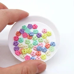50/100Pcs Mini 6mm Flower Button for DIY Handmade Doll Clothes Garment Buckles  BJD Doll Buttons Sewing Accessories