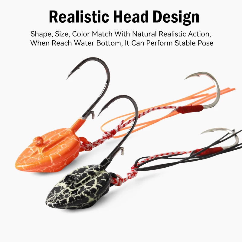 Leydun Jig Head Tenya Tai Kabura – Vinilo de gamba para pesca salina - imagen 3