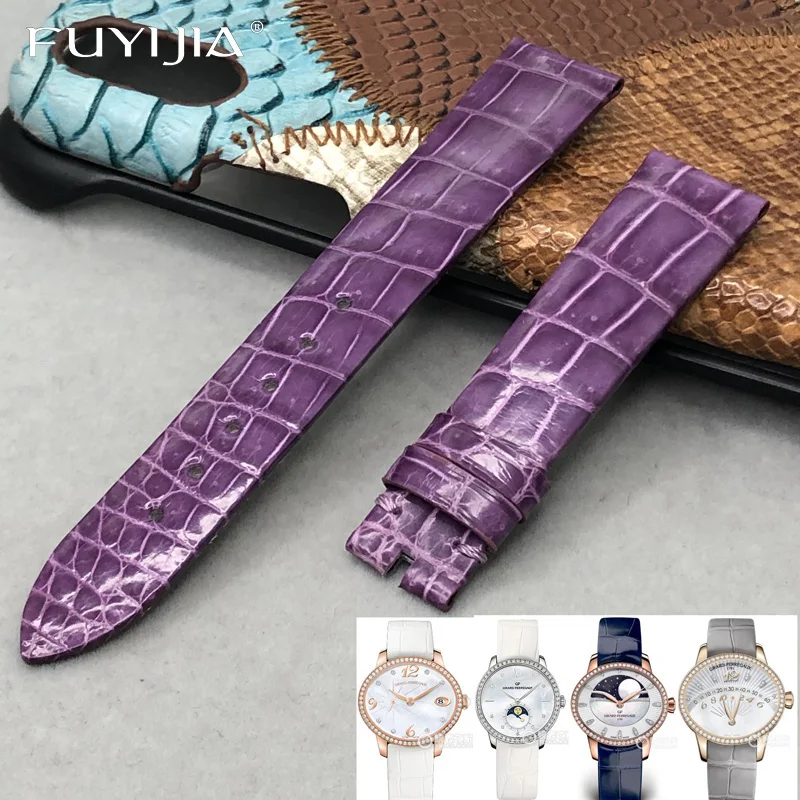 

FUYIJIA New Custom GirardP-erregaux Watch Band Top Alligator Strap 16MM 19MM 20MM Genuine Leather Belt Crocodile Skin Watchbands