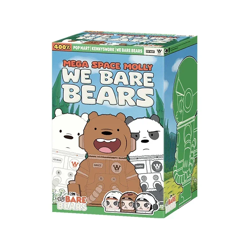 POP MART MEGA SPACE MOLLY 400 % WE BARE BEARS Series Mystery Box Echte Blindbox Guess Toys Bag Festival-Geschenkfiguren Ornament