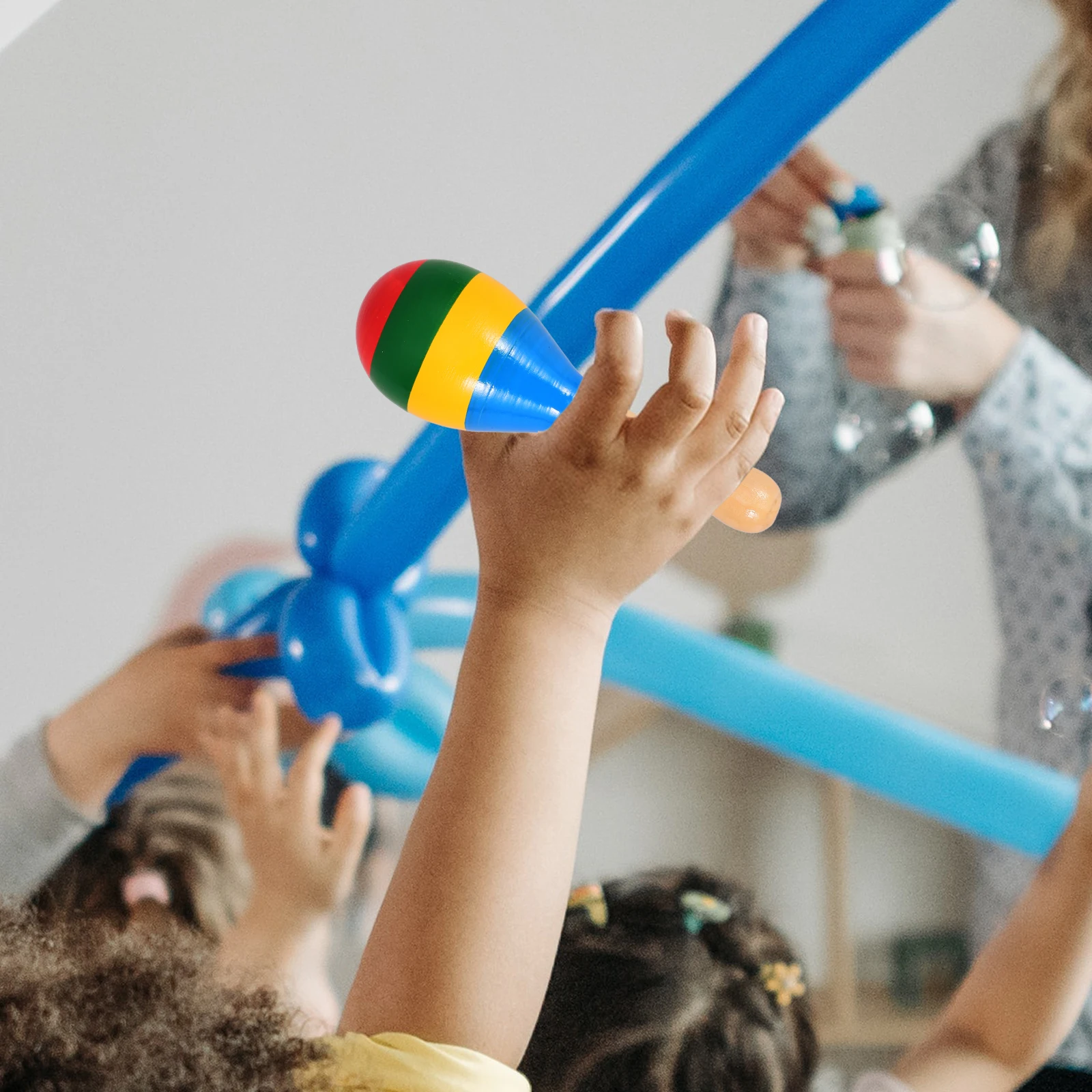 

2pcs Wooden Shaker Maracas Baby Maracas Musical Instrument Kids Shaker Toddler Music Natural Wood Durable Long-Lasting For