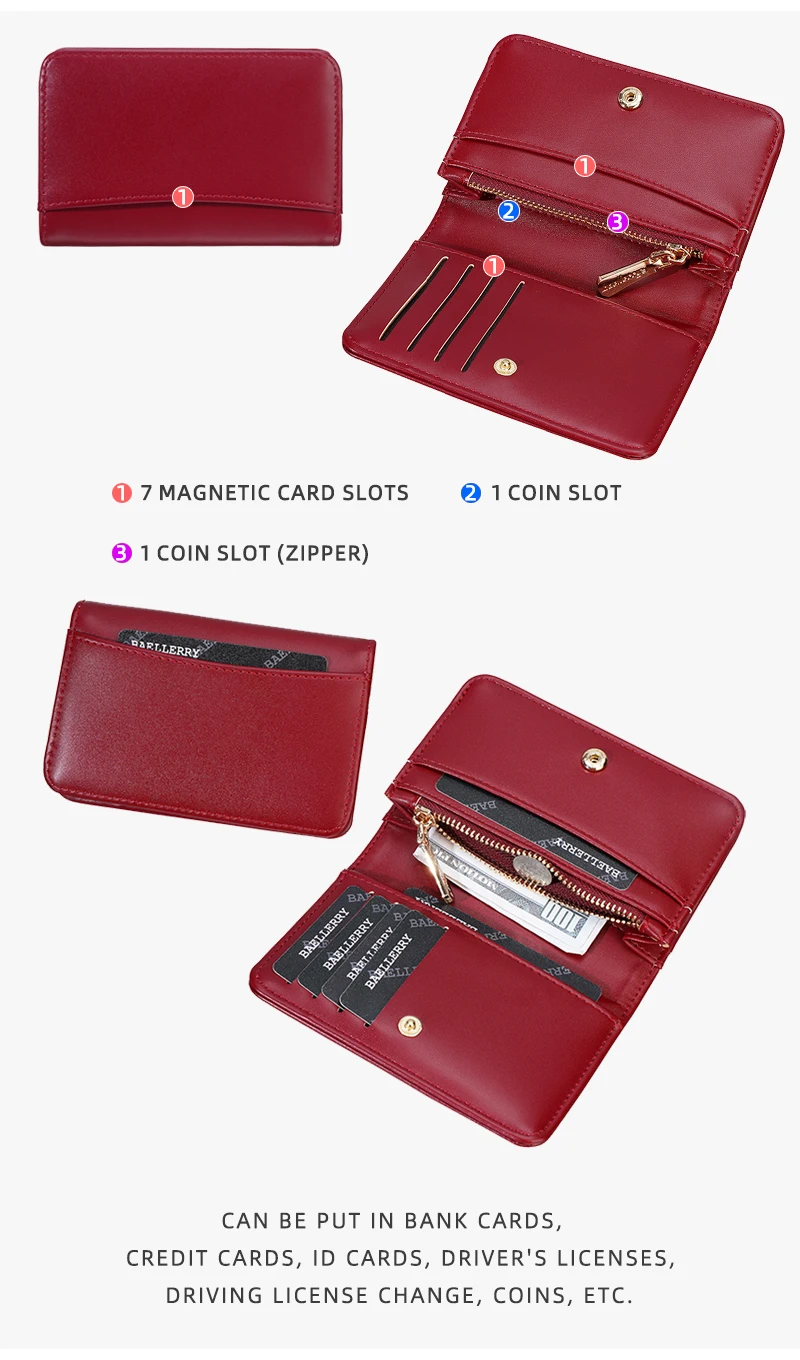 High-Quality New Women's Short Wallet High Capacity Card Clips Simple Zipper Coin Pocket Photo Holder Wallet for Girls