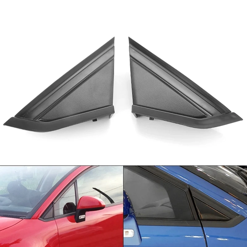 1 Pair Car Front Window Triangle Panel Triangular Decorative Panel 9647011377 96470112777 Black ABS For Citroen C4 04-10