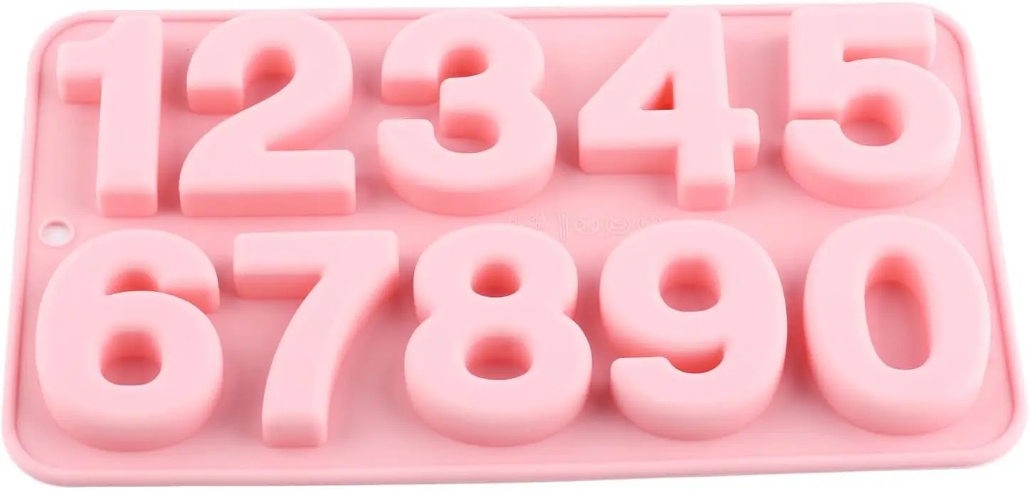 

0-9 Digital Chocolate Molds Number Silicone Candy Mold for Chocolate Candy Baking Silicone Mold Cake Decoration Accessories