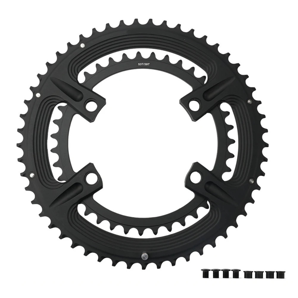 Plato doble 110BCD para bicicleta de carretera 105 R7000 R8000 FCR9100 50 34T Compatible con rueda dentada de rendimiento de aluminio 7075