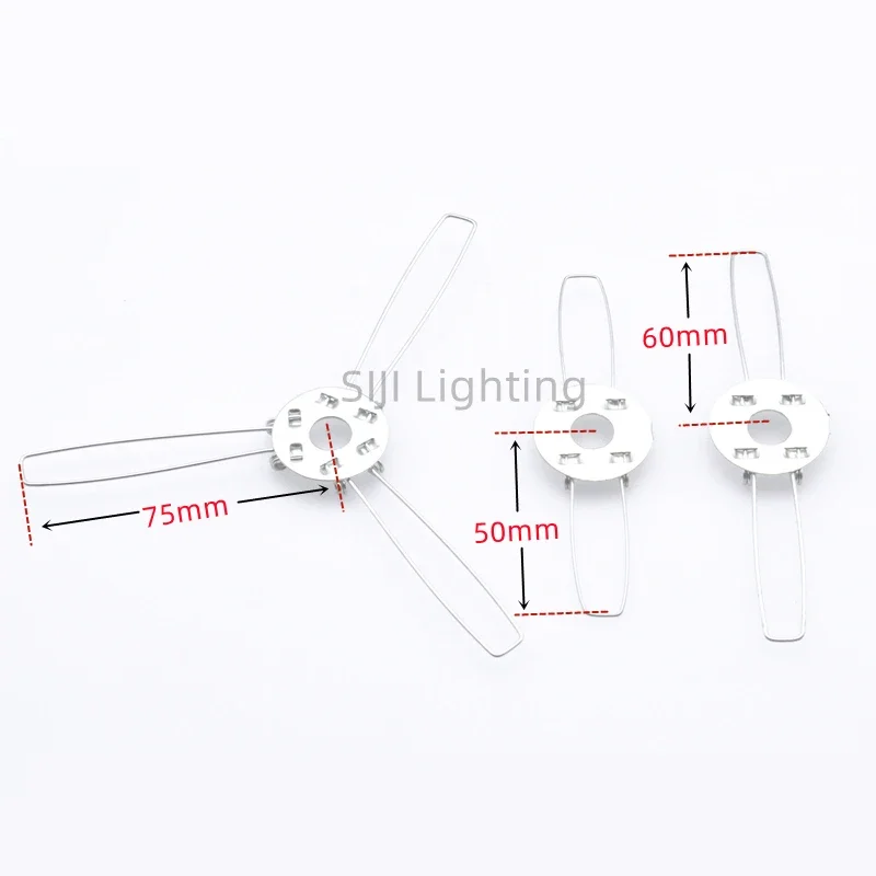 Iron Spring Bracket Lamp Holder Glass Cloth Cover 3 forks Lampshade Bracket for Chandeliers Led Pendant Light Downlight Brackets