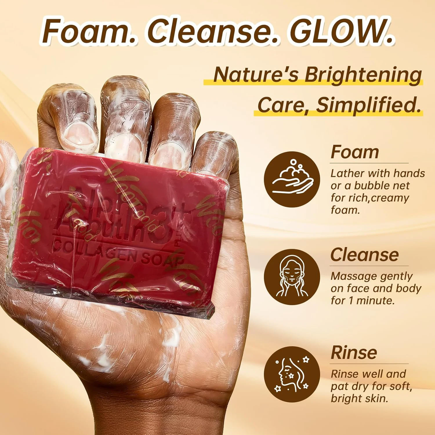 Arbutin Brightening Soap Bar for Dark Spots – Helps Fade Hyperpigmentation & Even Skin Tone – Moisturizing Formula with Collagen