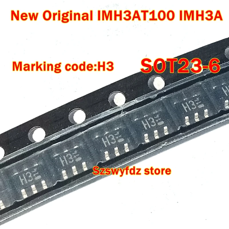 

New Original IMH3AT100 IMH3A SOT23-6 Marking code:H3 General purpose (dual digital transistors)