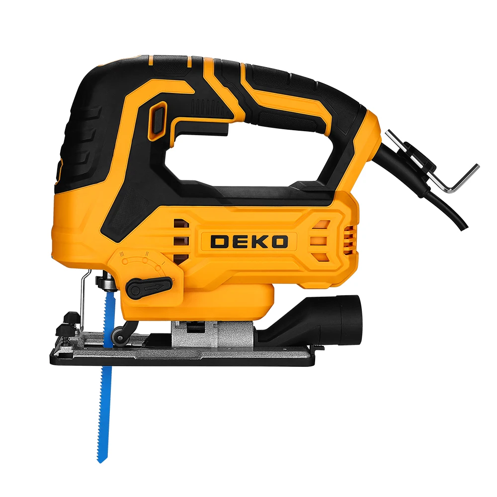 Imagem -02 - Deko-serra Elétrica com Chave de Serra Jig Saw Régua Guia Ferramentas para Carpintaria Dkjs80xl100 800w 220v