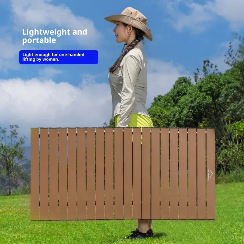 Tragbarer, zusammenklappbarer Campingtisch, Picknick, Strand, leicht, höhenverstellbar, Aluminium, IGT-kompatibel, kompakt, zum Wandern, Grillen