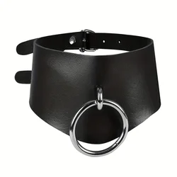 PU Leather Choker Collar, Punk Ring Hip Hop Gothic Necklace, Gothic Neck Collar For Women Girls、Christmas gift、Birthday Gifts