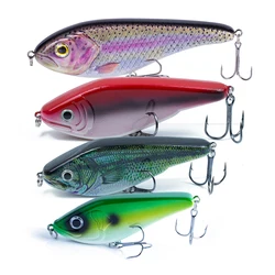 Hanlin Sinking Glide Jerkbait 75/90/120/150/mm Muskie Fishing Lure Swimbait Popular Pike Hard Jerk Bait Crankbait Wobbler Tackle