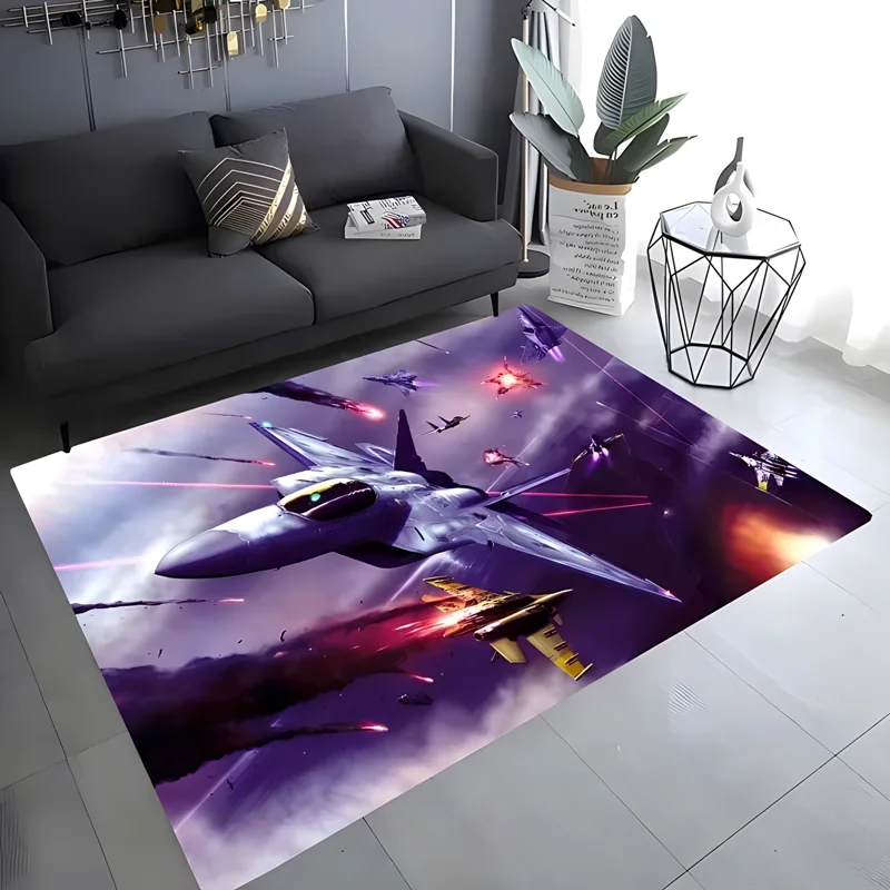 

3D printed fighter pattern carpet living room bedroom home decor carpet bathroom kitchen non-slip mat exquisite birthday present