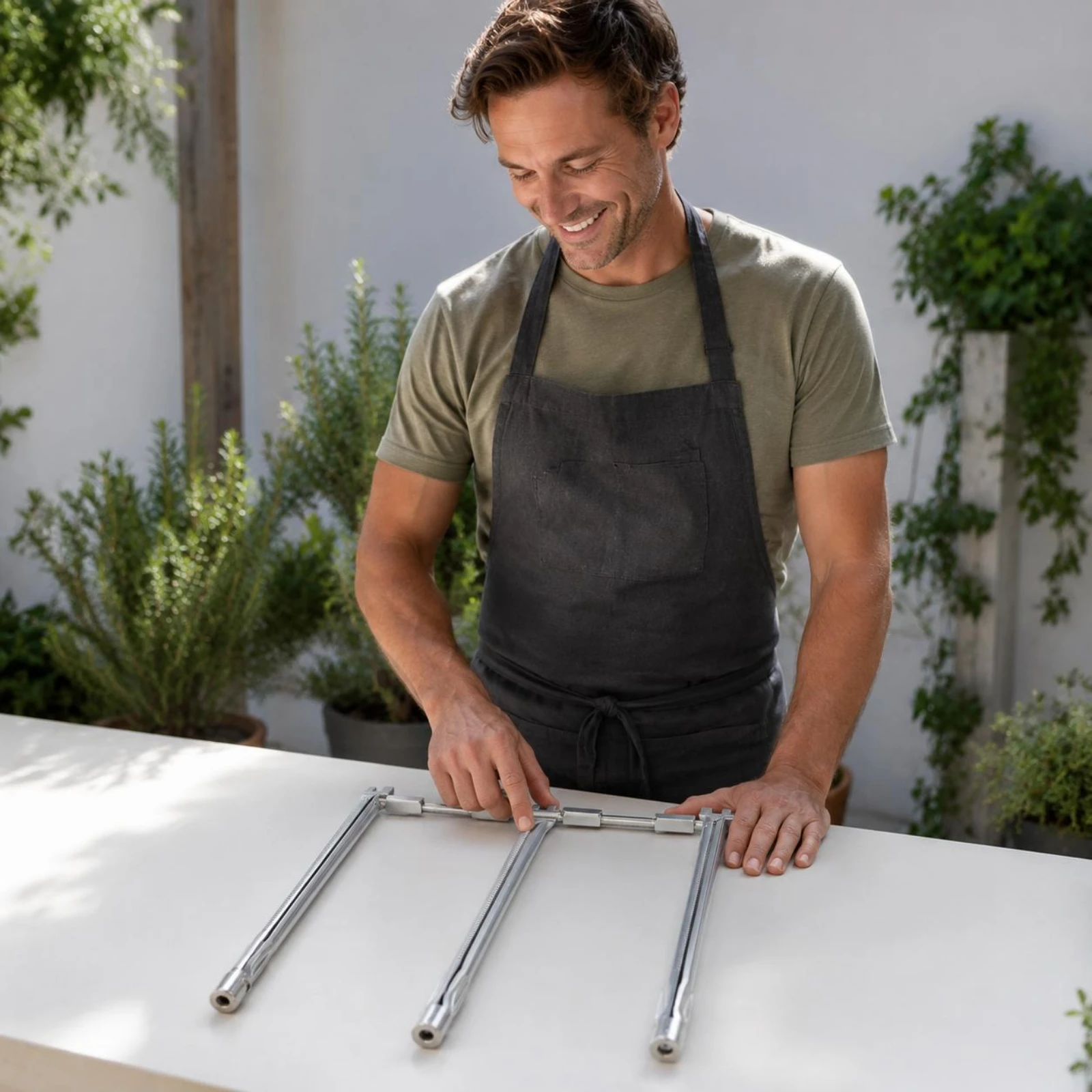 Stainless Steel Grill Burner Tube Assembly with Structured Layout for Spirit II 300 Gas Grill Repair view 5