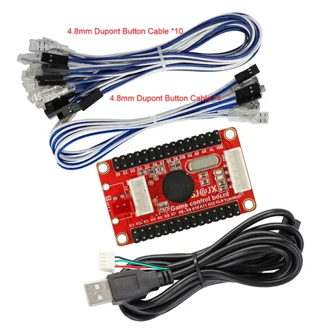 Zero Delay USB Control Board With Wires Joystick Encoder Boar for PC PS3 Raspberry Pi Android Hitbox Sanwa Arcade DIY Kit