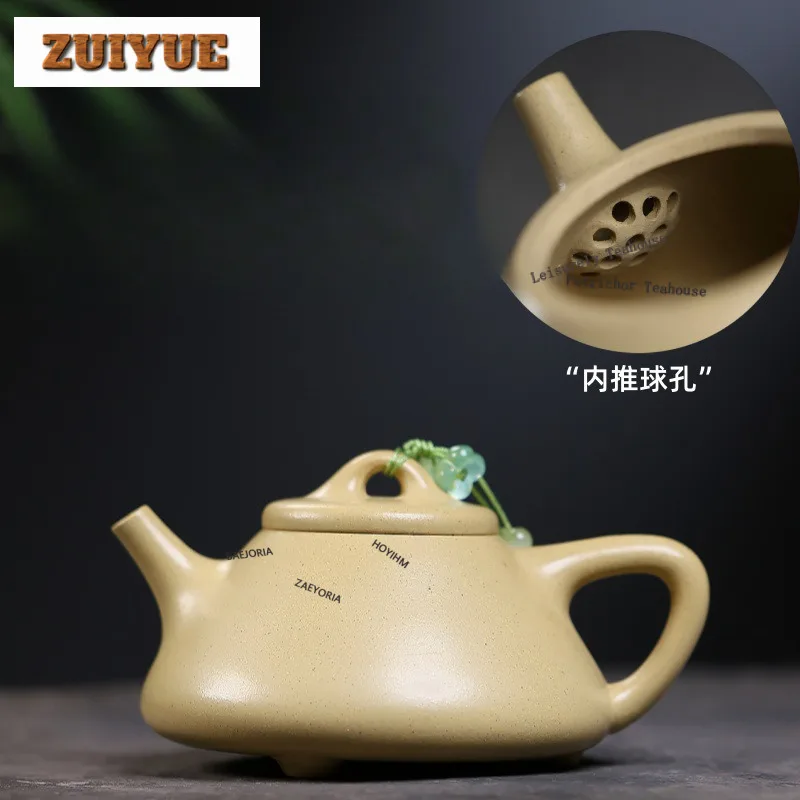 

180ml Creative Yixing Purple Clay Teapots Handmade Stone Scoop Pot Raw Ore Motoyama Green Mud Kettle With Infuser Zisha Tea Set