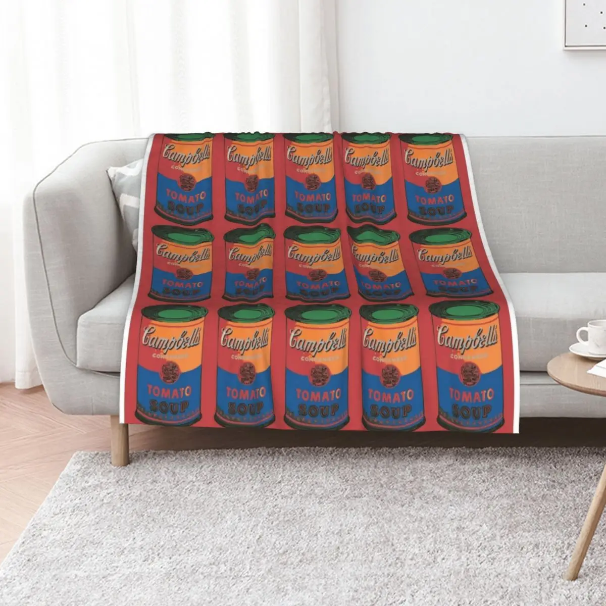 Soup Caans Throw Blanket Decoratives Moving heavy to sleep Soft Beds Hair Vintage Blankets