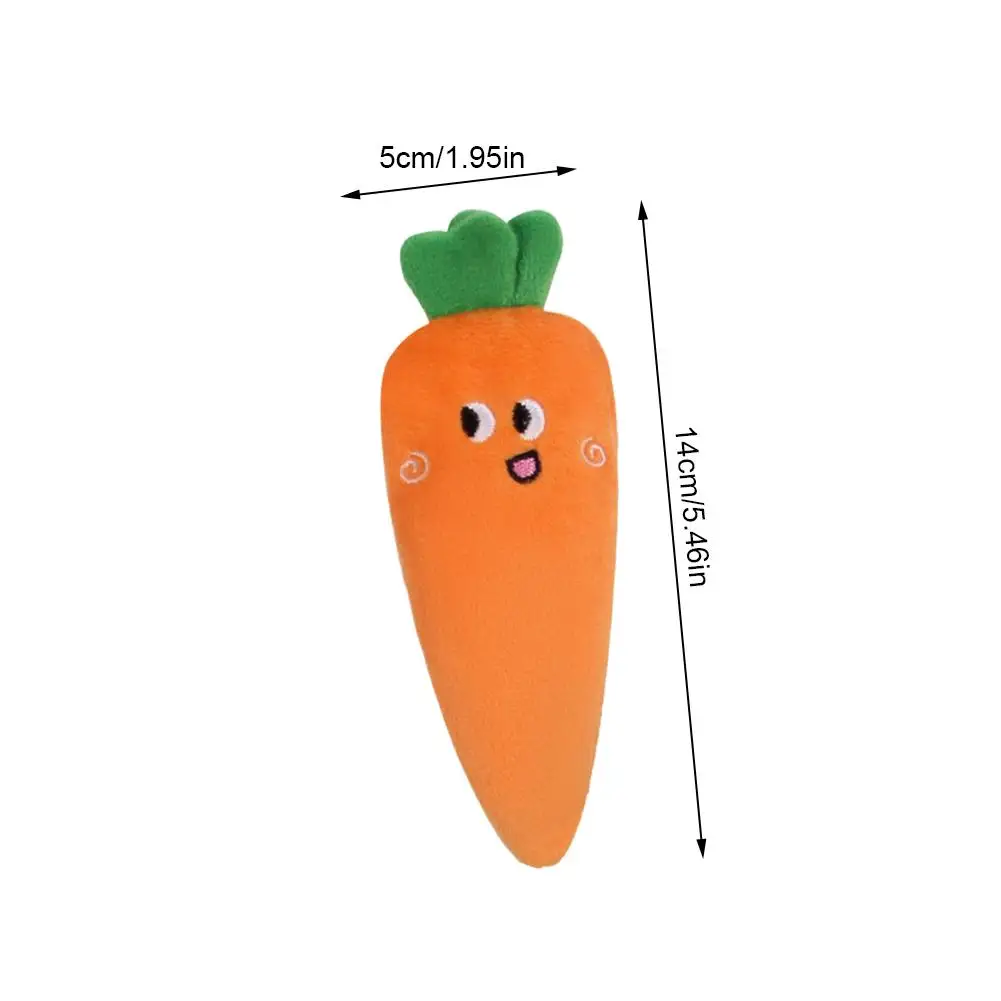 Cute Stuffed Carrot Hand Grip Toy for Toddlers Developmental Sleep Soother Fruit Plush Food Figure Baby Soft Plushie Grasping To