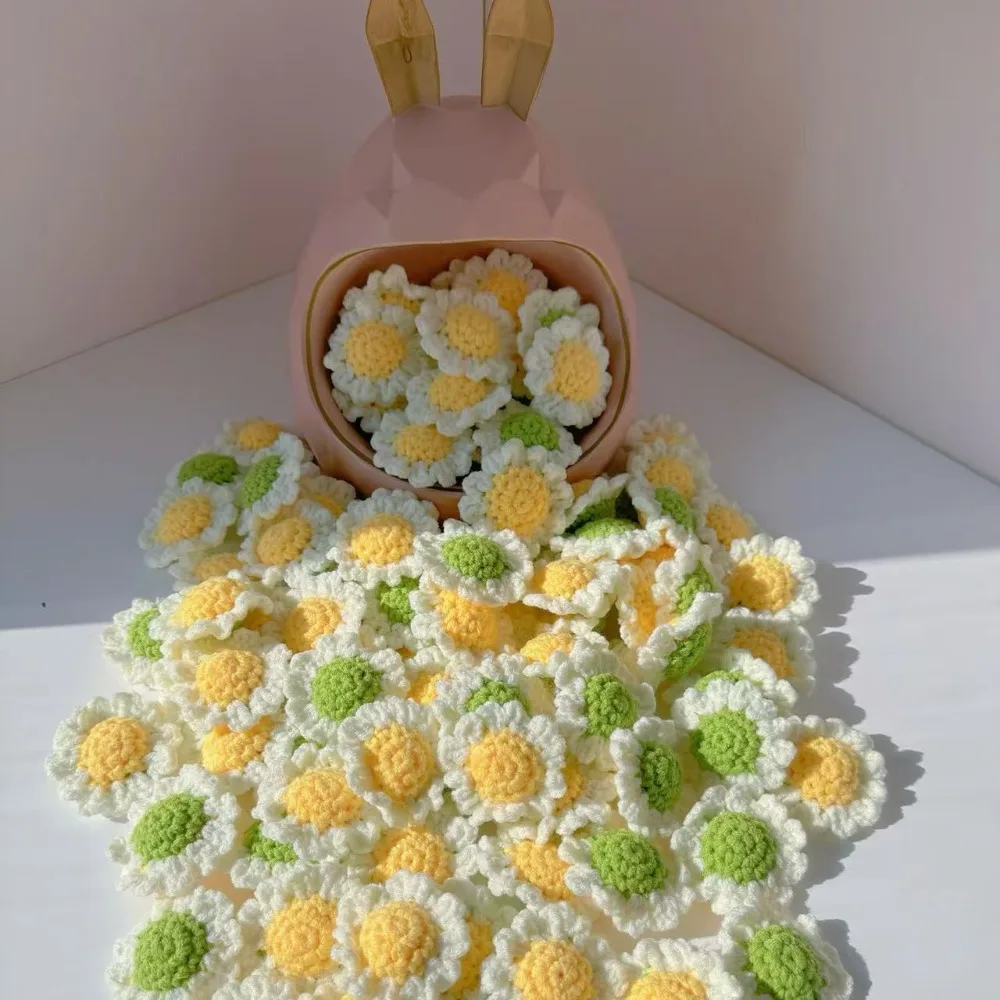 5cm  Handmade Crochet Color Daisy Flower Accessories , Crochet Flowers Accessories for Clothes &hat Decor, Crochet Supplies