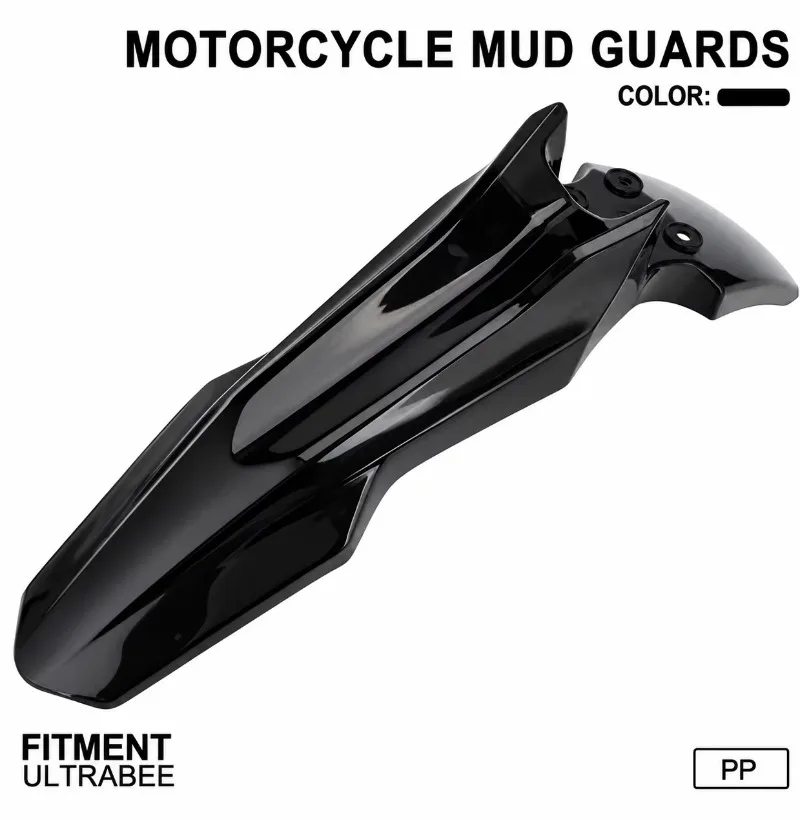 Wintai   Ultra Bee Front   Black Electric Dirt Bike Mudguard Motorcycle Body Shell Protector