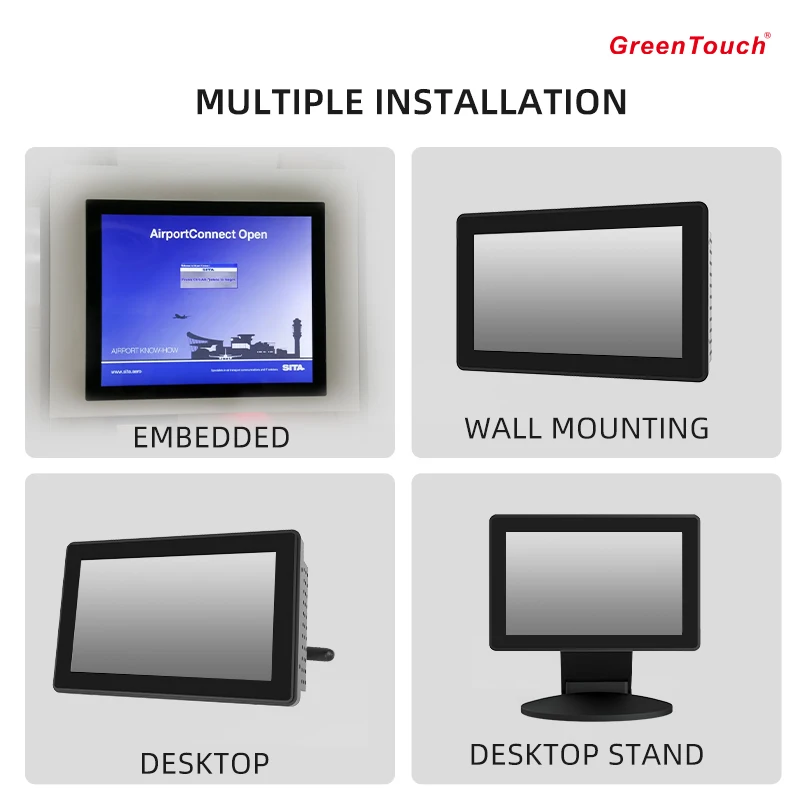 7" Android System Industrial Touch PC Smart Features SSD Hard Drive 4GB Memory HDMI VGA Interfaces Available US EU