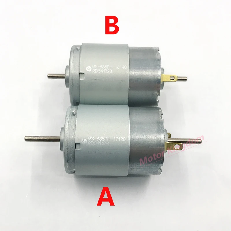 Original MABUCHI RS-385PH-17120/16140 Dual axis DC  Motor 12V 16V 18V 24V 30V High Speed High Torque Electric Motor DIY  Toy car