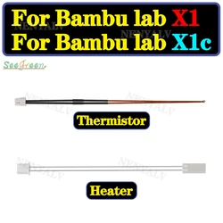 Aquecedor cerâmico do cartucho para o laboratório de bambu, sensor de temperatura do termistor, 24V, 48W, X1, 100K, NTC 3950, X1C