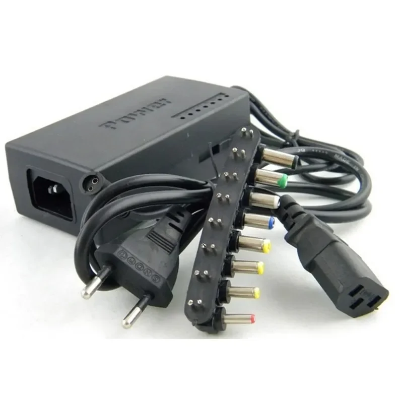 

Universal Power Adapter 96W 12V+8 Heads Adjustable Portable Charger for Laptops Notebook Adjustable Power Supply Cables