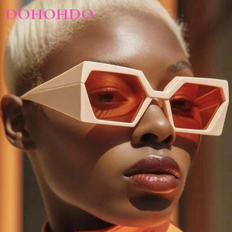 

Oversize Frame Square Women Sunglasses Luxury Brand Designer Punk Personality Wide Leg Sunglass Men Driving Travel Unisex UV400