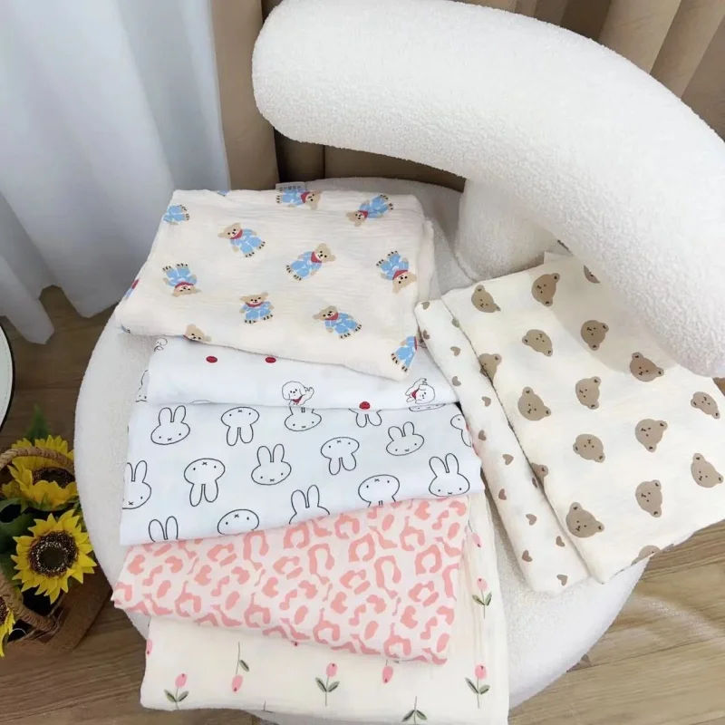 130x200 سنتيمتر الكرتون طباعة لطيف قيلولة بطانية الصيف ABDL الكبار تنفس غزل القطن بطانية رقيقة جدا طالب عنبر لحاف