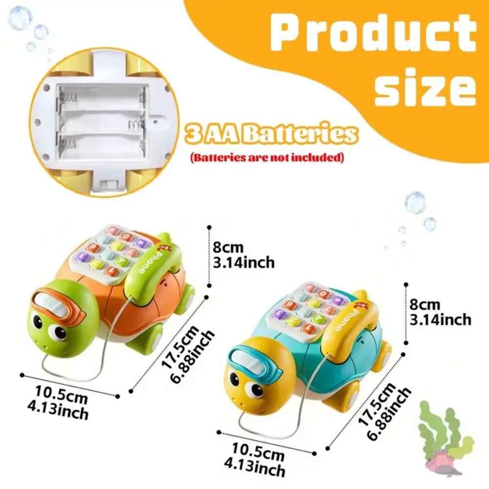 ABS Muzikale Schildpad Kruipen Babyspeelgoed Simulatie Puzzel Babypiano Muziek Licht Speelgoed Muziek Stem Multifunctioneel