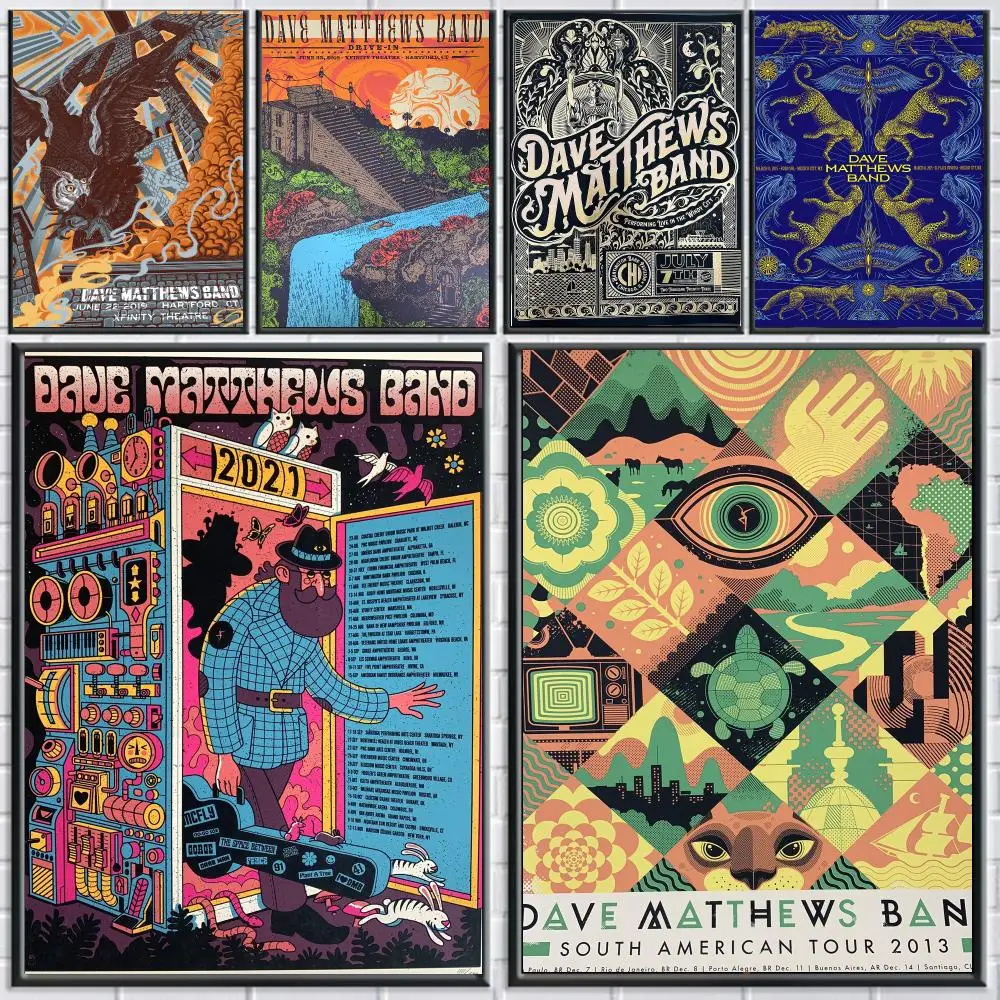band D-Dave Matthews Band-D Poster Peel and Stick Wall Art for Cafe Office Bar and Home Decoration