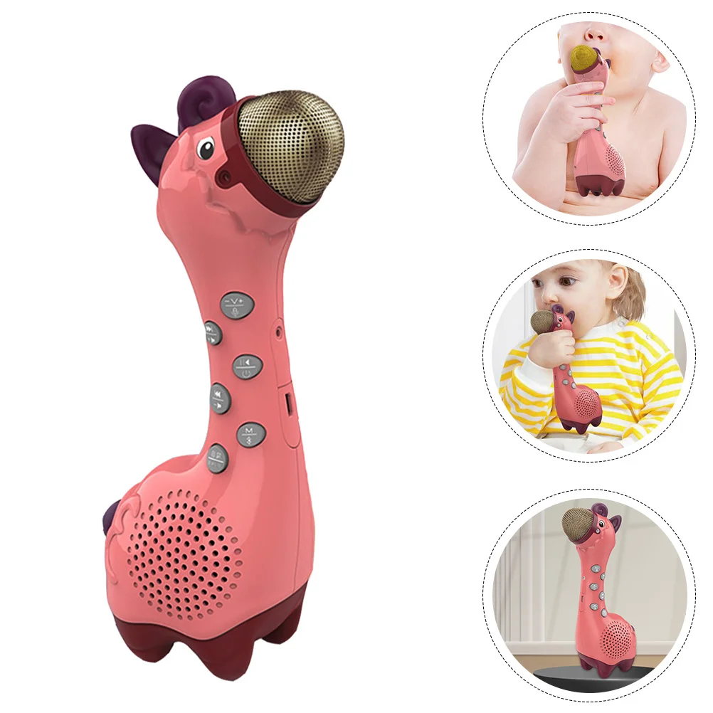 ميكروفون رائع للأطفال يغني آلة الكاريوكي للأطفال لعبة ميكروفون كرتونية بلاستيكية إبداعية