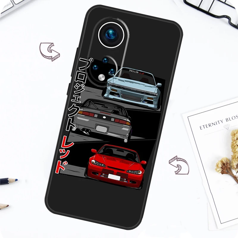 JDM Drift Car S13 S14 S15 Case For Huawei P30 P20 P40 Lite P50 Pro P Smart 2021 Nova 5T Honor X8 X9 50 70 80 Cover image 6