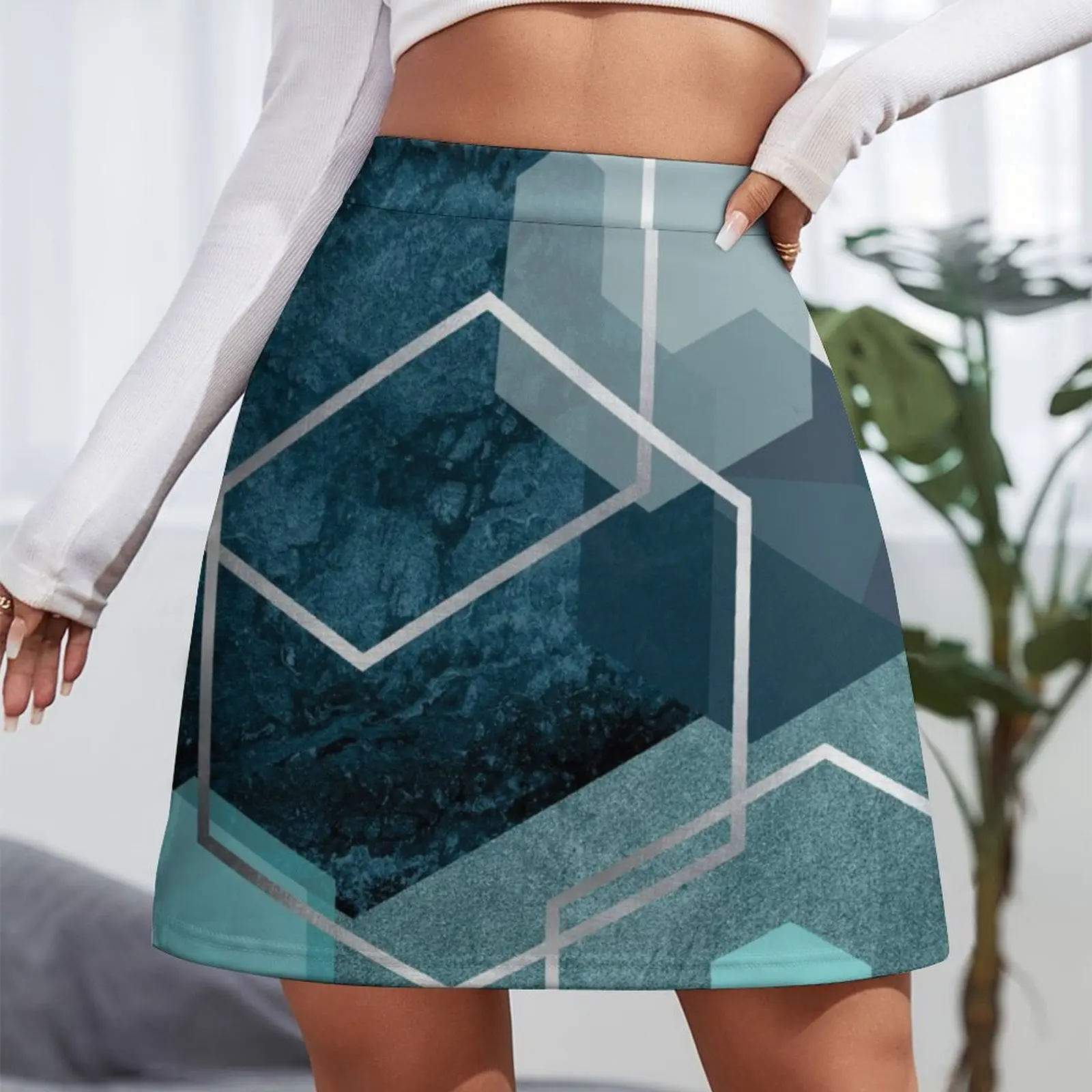 Abstract Landscape Mini Skirt korean skirt Summer women's clothing skirts for women 2025 Mini Skirt