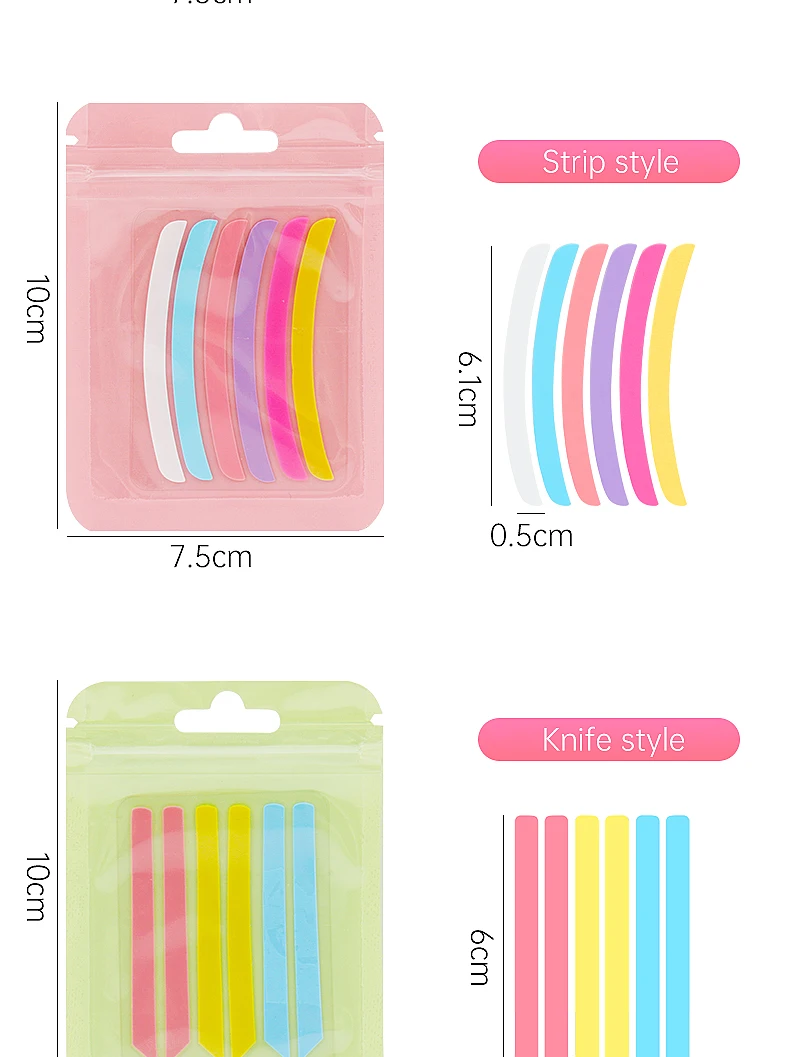 6 stücke wieder verwendbare Silikonst reifen Wimpern verlängerung Patch weiche Dauerwelle Wimpern Locken wickler Augen polster Wimpern lift Klebeband Make-up-Tools – Detail 3