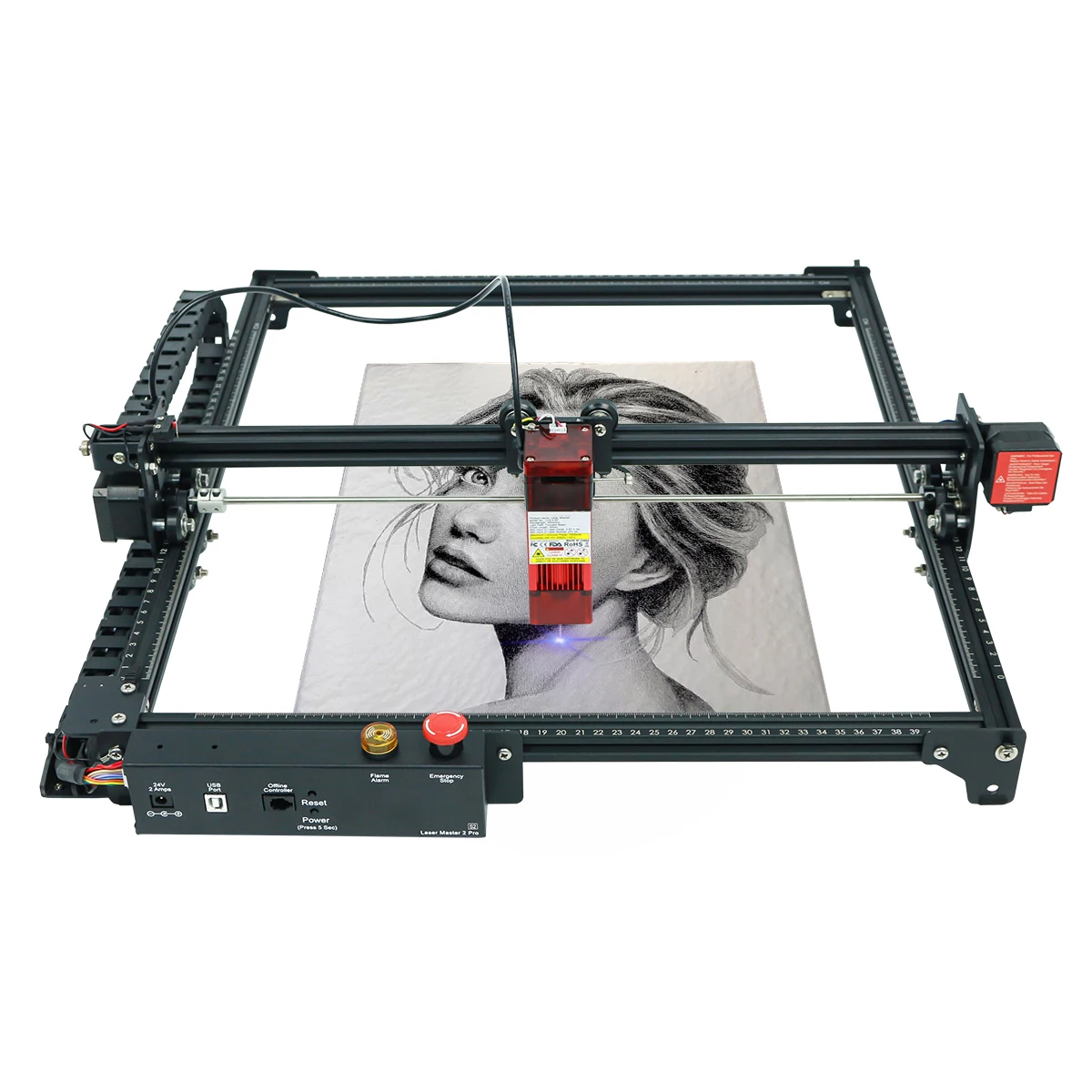 La ser Master 2 Pro S2 Laser Engraver DIY La ser Marking for Metal with 32-bit Motherboard 400*400mm Area Large Engraving